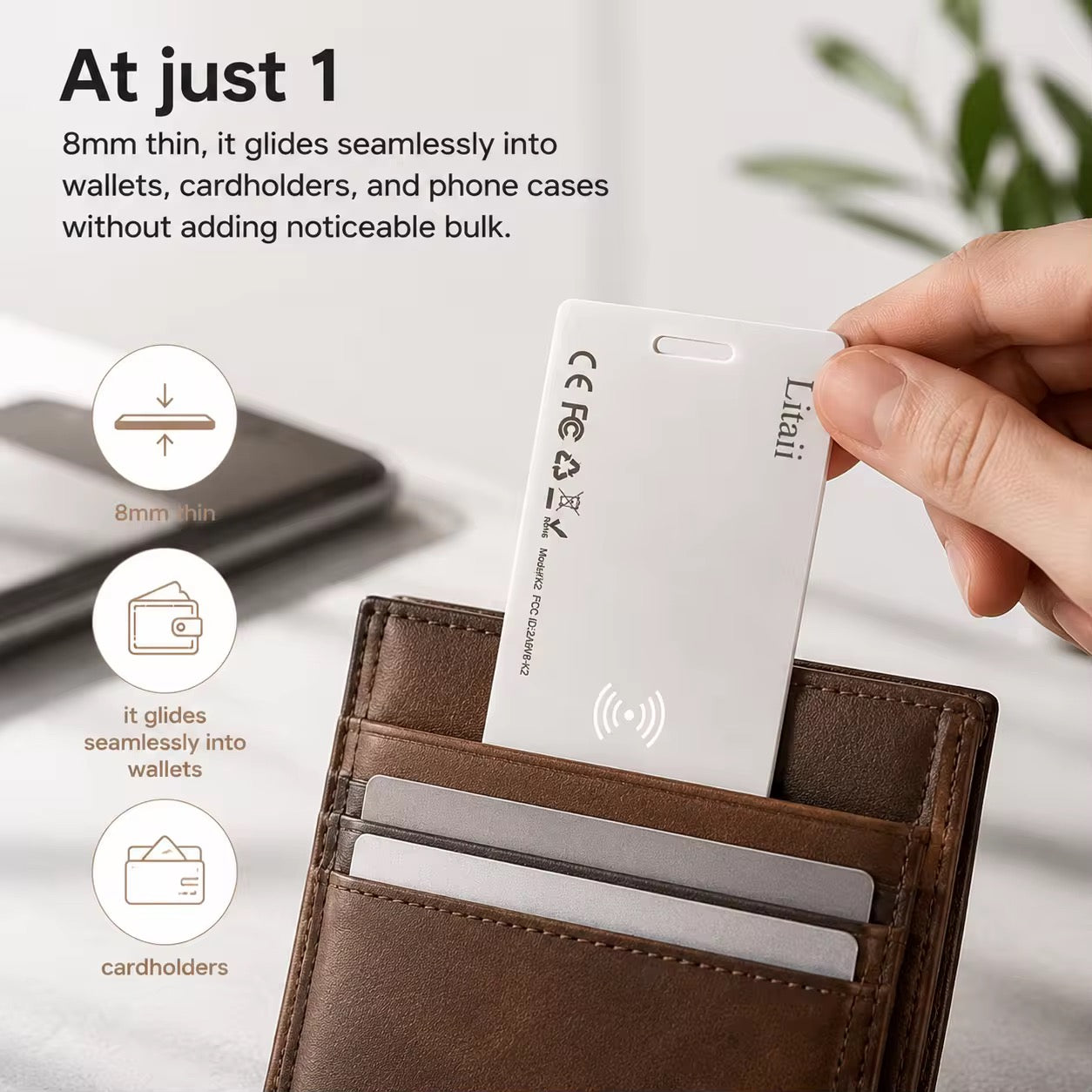 SmartTrack Universal Find My Wallet Card-Black