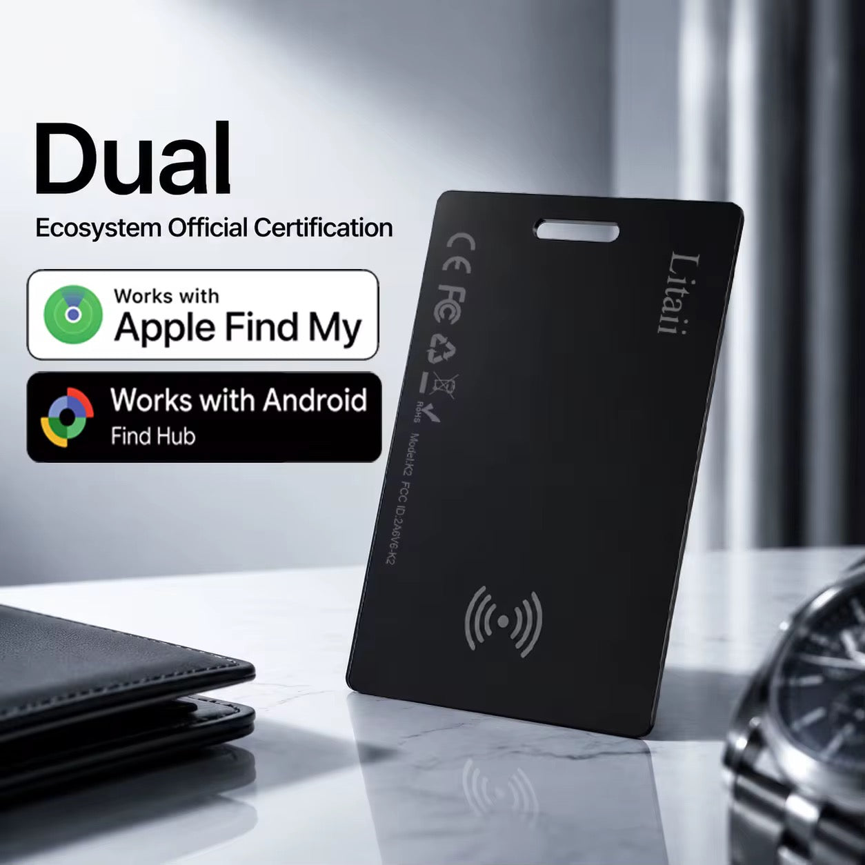 SmartTrack Universal Find My Wallet Card-Black